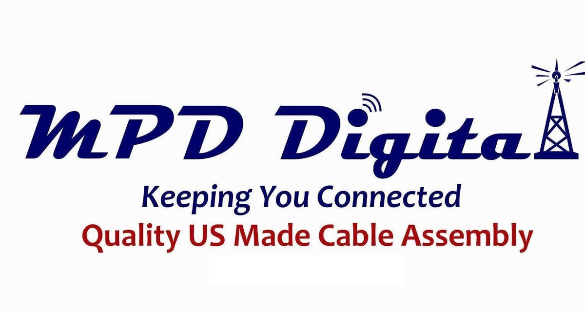 Cable Coaxial MPD Digital Negro Ultra Baja Pérdida 10 Pies