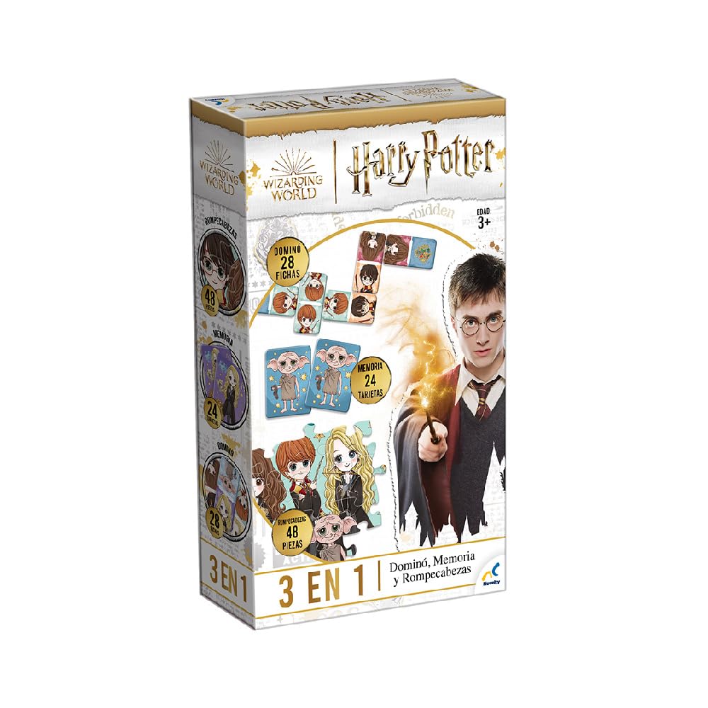 Set de Juegos 3 en 1 Novelty Corp Harry Potter Juegos Clásicos y Tradicionales