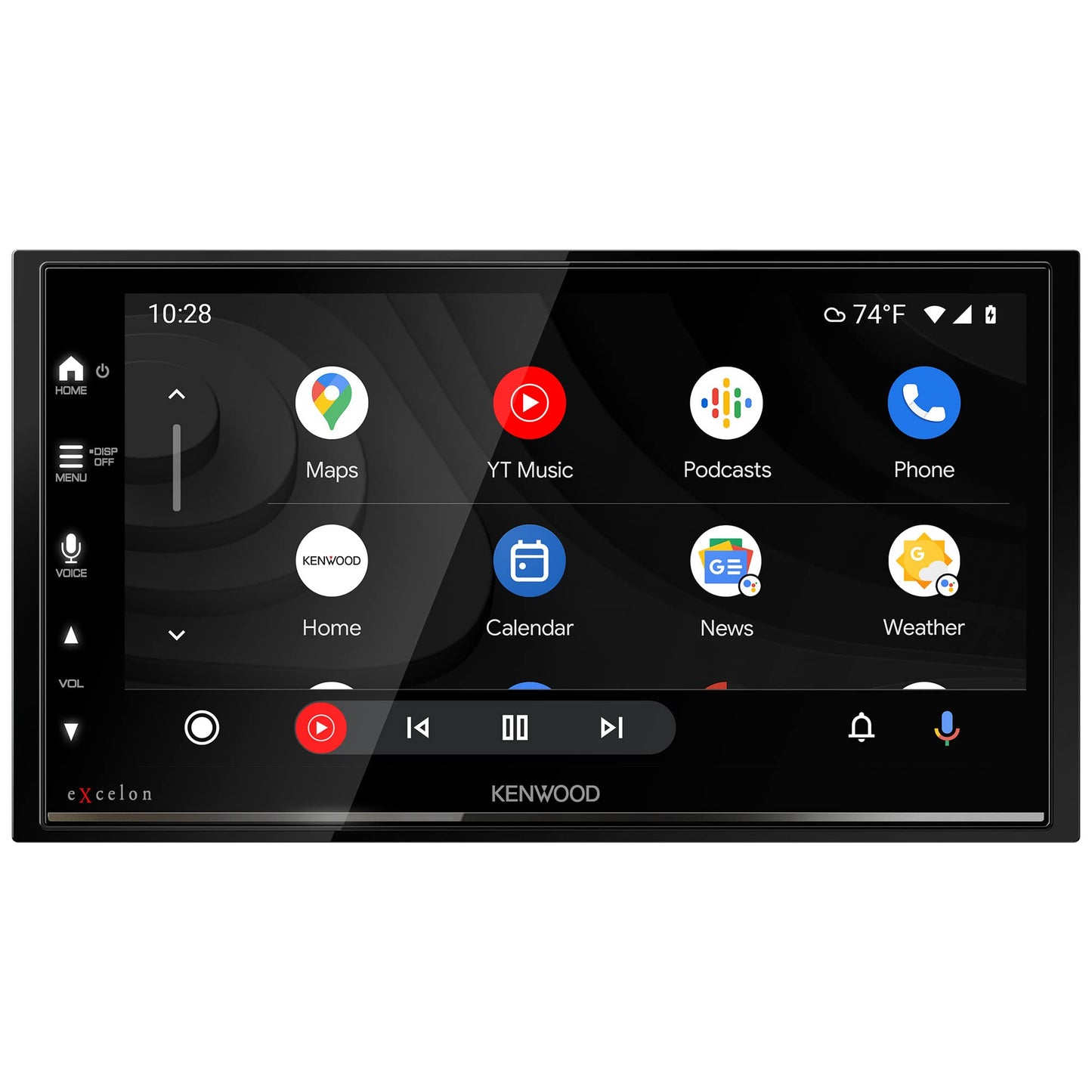 KENWOOD DMX709S eXcelon pantalla táctil capacitiva de 17,7 cm, estéreo de coche, CarPlay y Android Auto, Bluetooth, radio AM/FM HD, reproductor MP3, puerto USB, doble DIN, ecualizador de 13 bandas