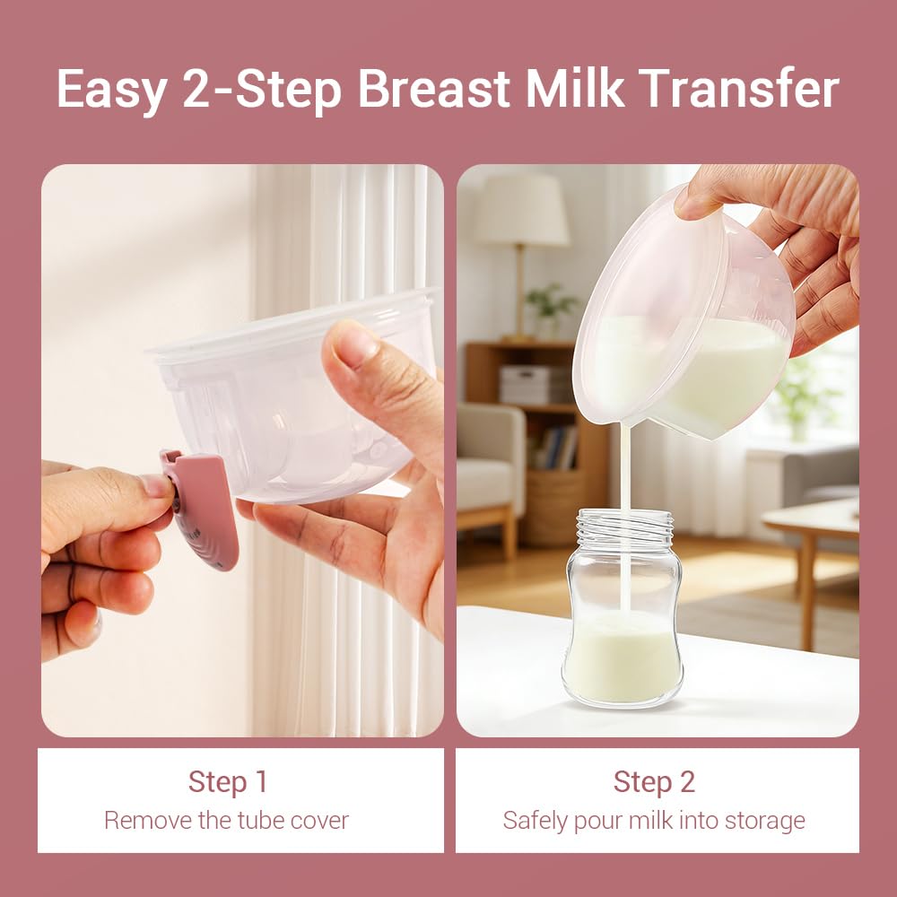 Copas de recolección de leche materna portátiles manos libres, Caracups compatibles con bombas de pecho Medela & Spectra S1 S2 9 Plus, bridas de silicona de 27 mm con inserciones de 17/20/24 mm (copas