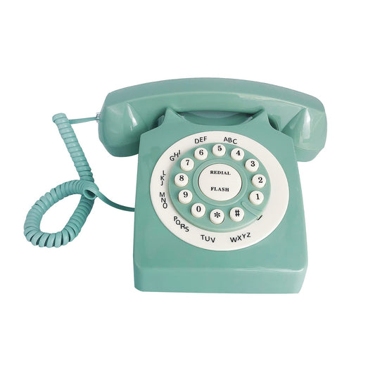 Beneno - Teléfono Fijo Retro, Diseño Clásico, Giratorio, Antiguo, con Cable, para Hogar y Oficina