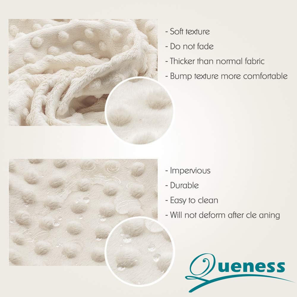 Funda para cambiador de bebé, súper suave de felpa para cambiar pañales para bebés y niños, ultra cómoda, segura para bebés, se adapta a almohadillas para orejas de 86.36 x 40.64 cm (beige)