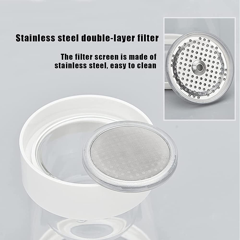 BLARYETI - Cafetera para goteo de hielo, 14 onzas, café frío, gotero suave, lento, frío, gotero, concentrado, con flujo de agua ajustable, filtro de acero inoxidable