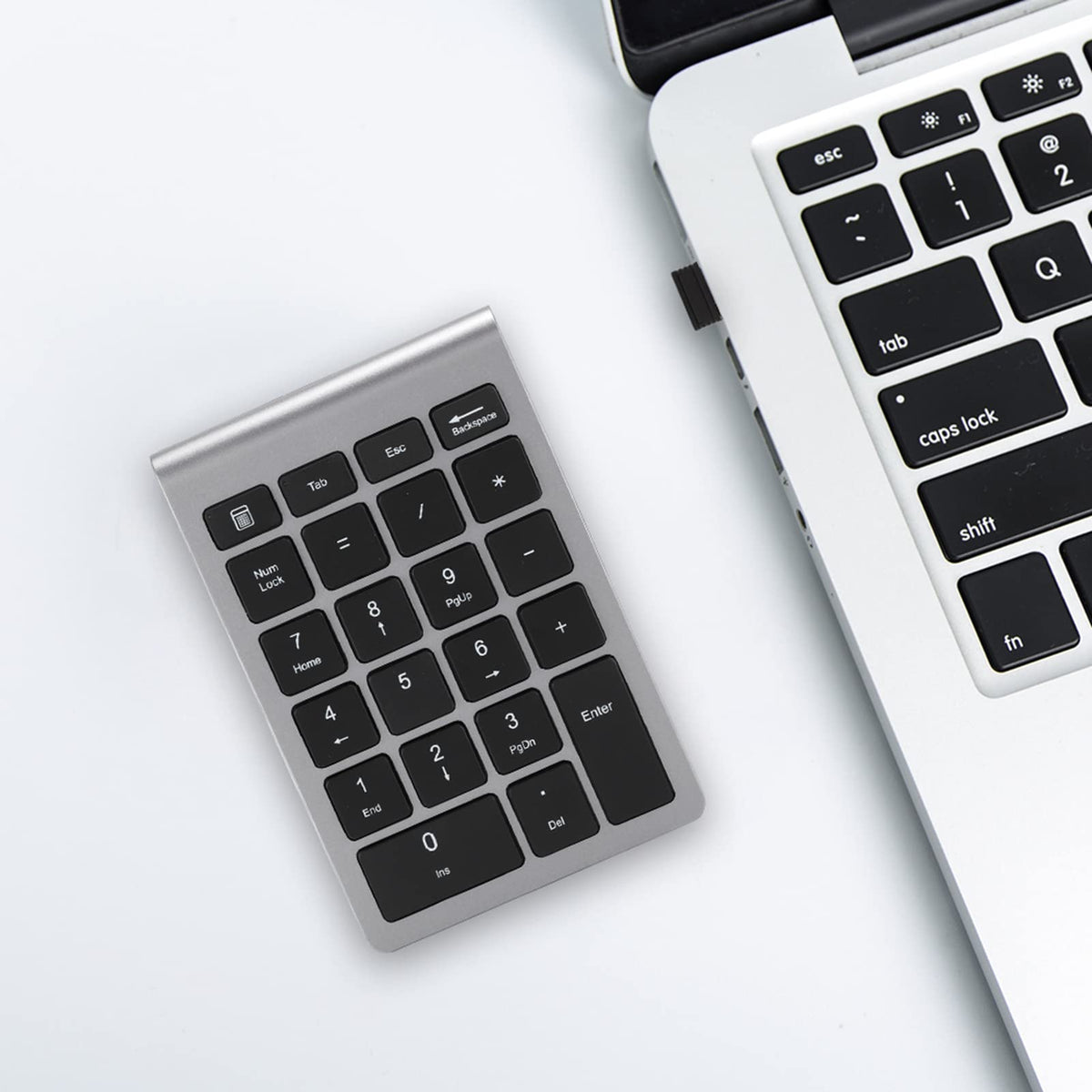 Teclado Numérico Inalámbrico Ergonómico Gris Hierro 22 Teclas para PC iOS OS Laptop