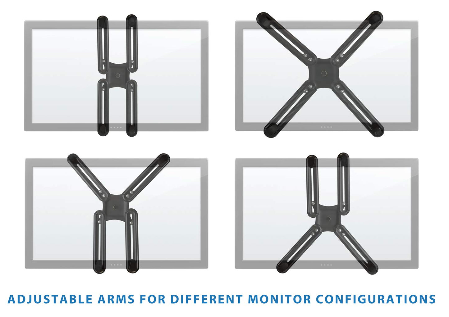 Kit de Montaje de Adaptador VESA Mount-It! para Monitores HP Acer Samsung Dell Asus LCD LED 13 a 27 Pulgadas Compatible con VESA 75 y 100