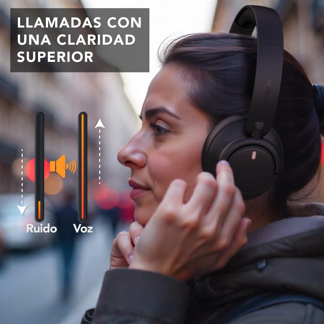 Audífonos Inalámbricos QUAMTUM Neo-Tech QX Pro con Cancelación Activa de Ruido y Sonido de Alta Resolución