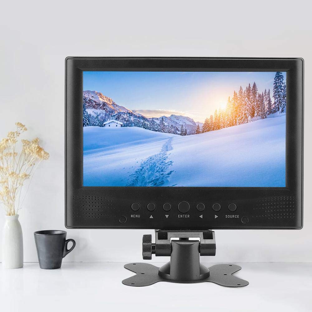 S erounder TV Digital portátil, 9 Pulgadas 16: 9 LED 1080P de Mano ATSC Reproductor de televisión de TV Digital para Coche con Cargador de Coche de 12 V y Soporte para Cocina de Dormitorio