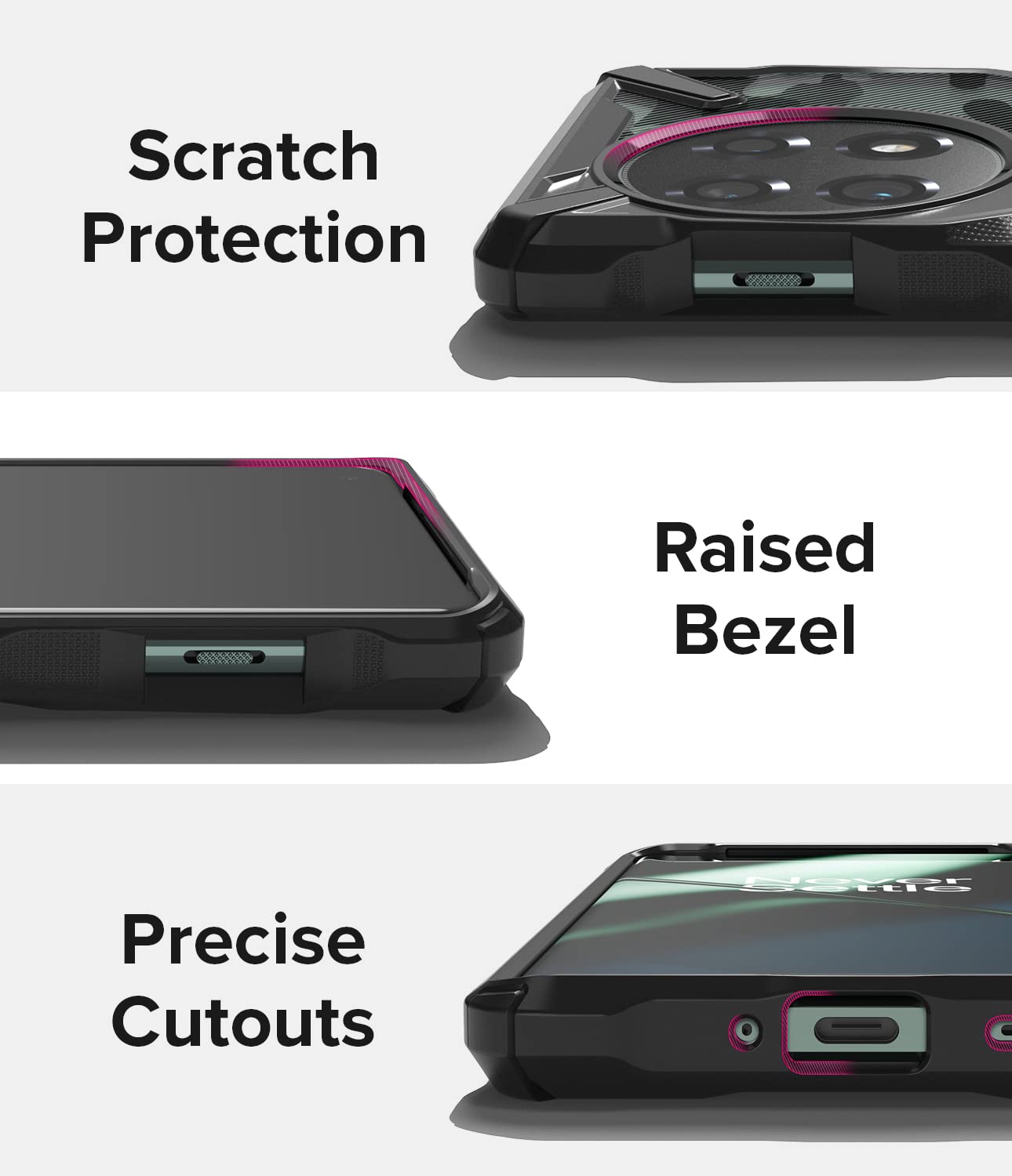Funda Parachoques Ringke Fusion-X Camo Black Compatible con Oneplus 11 5G Antiarañazos Resistente Impactos