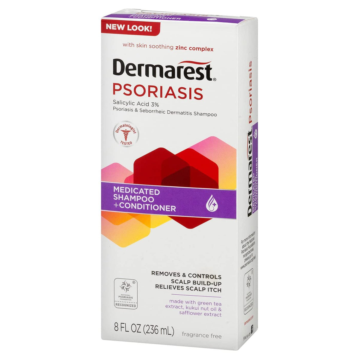 Dermarest Psoriasis Medicated Shampoo Plus Acondicionador | El embalaje puede variar | 8 oz | 1 unidad