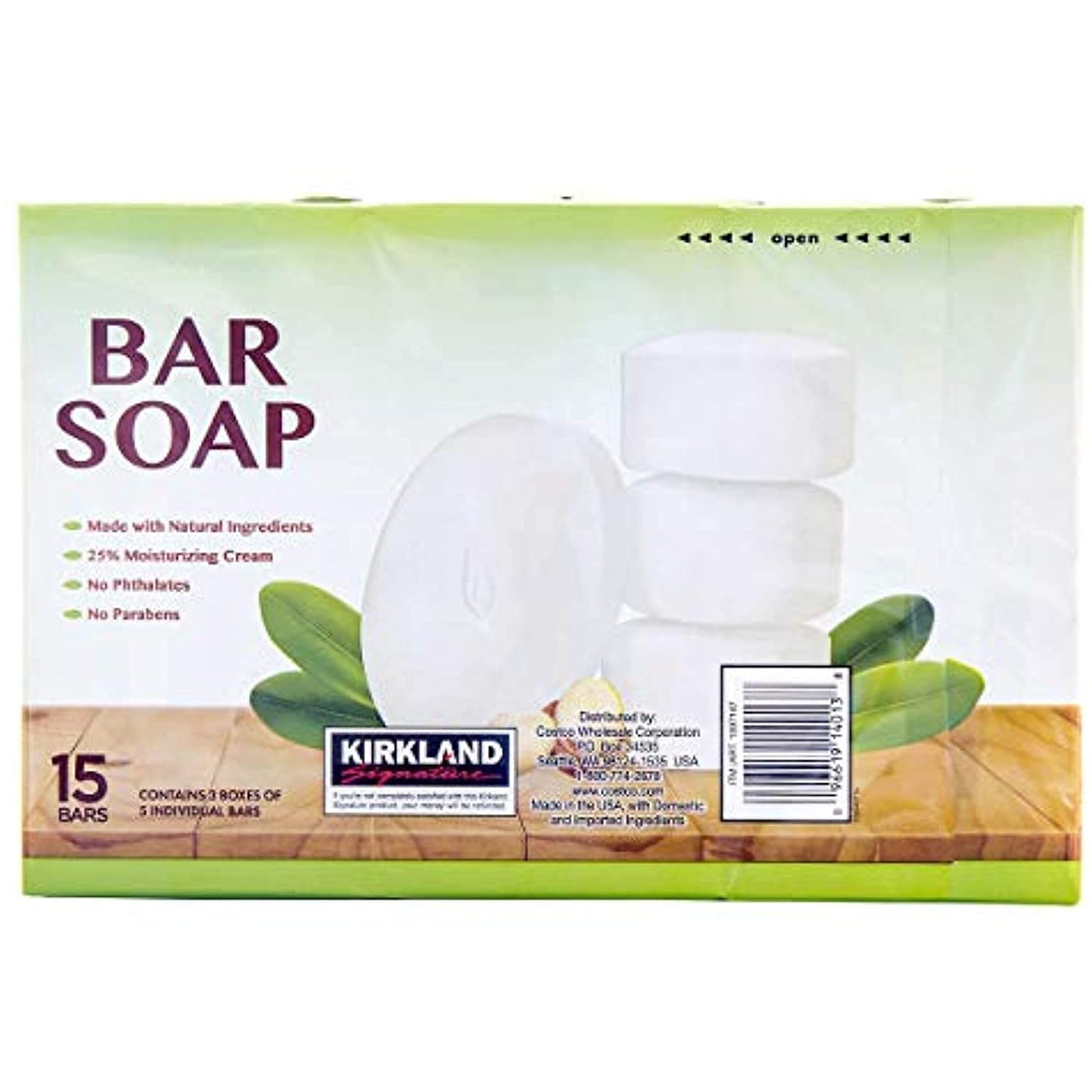 KIRKLAND FERGRELM Bar soap made with 5% Shea Butter 15 bars 1.9kg