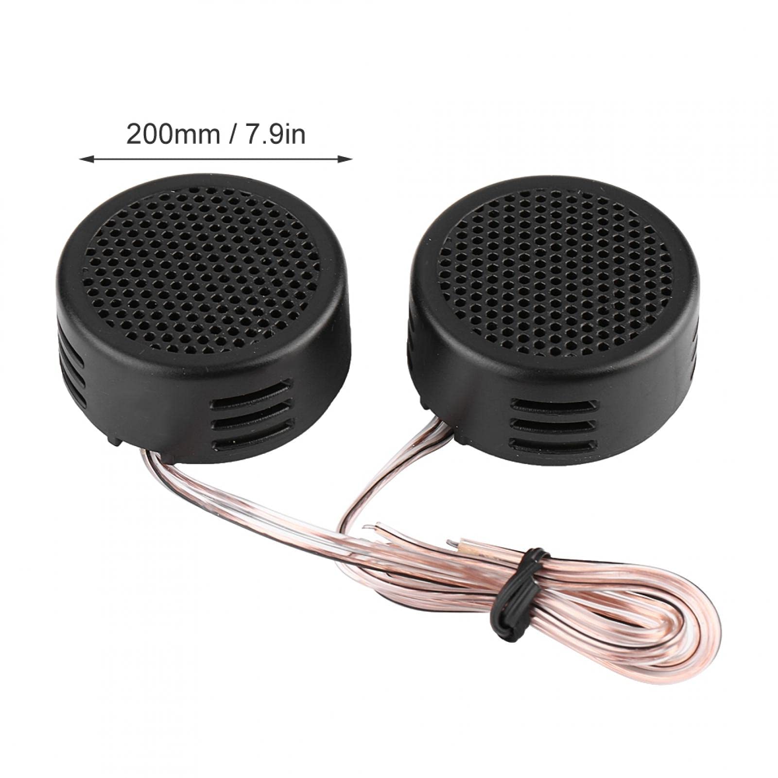 Altavoz de Sonido para Automóvil (par) Negro 12V 500W Mini Altavoz para Automóvil Tweeter de Audio 200 Mm 98dB Altavoz para Automóvil