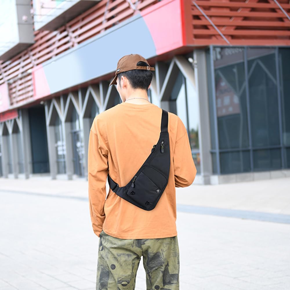 FENTERXY Bolso bandolera para hombre y mujer, bandolera Litweit, mochila bandolera, bolso de pecho para ciclismo, sismo