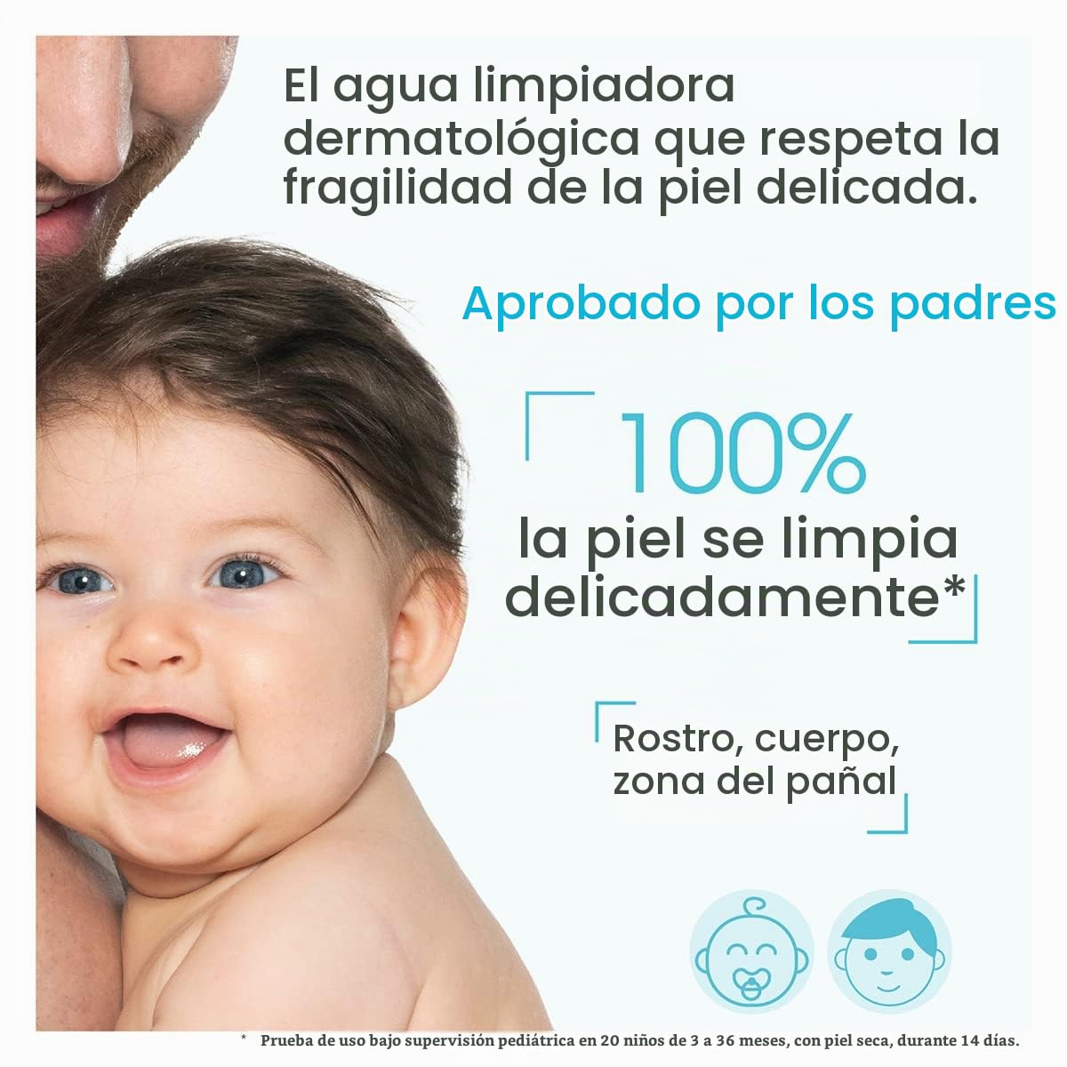 Bioderma ABCDerm H2O Agua Micelar. 1 Lt