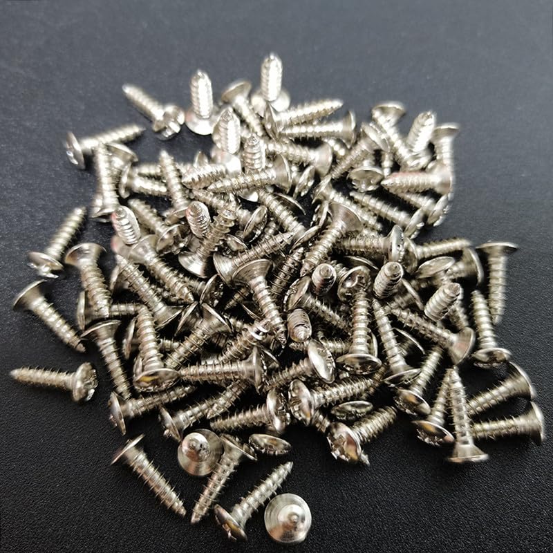 GETMusic - Juego de 50 tornillos de 3 mm para guitarra eléctrica Fender Strat ST Tele TL Stratocaster Telecaster Gibson LP Les Paul SG, Cromado