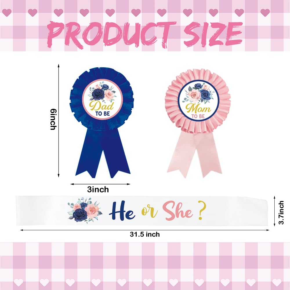 PATICARRY - Pin temático de mamá para ser y papá para ser hojalata para baby shower, niño o niña, banda de revelación de género, rosa, azul, rosa, bienvenida, bebé, regalo de nueva mamá para