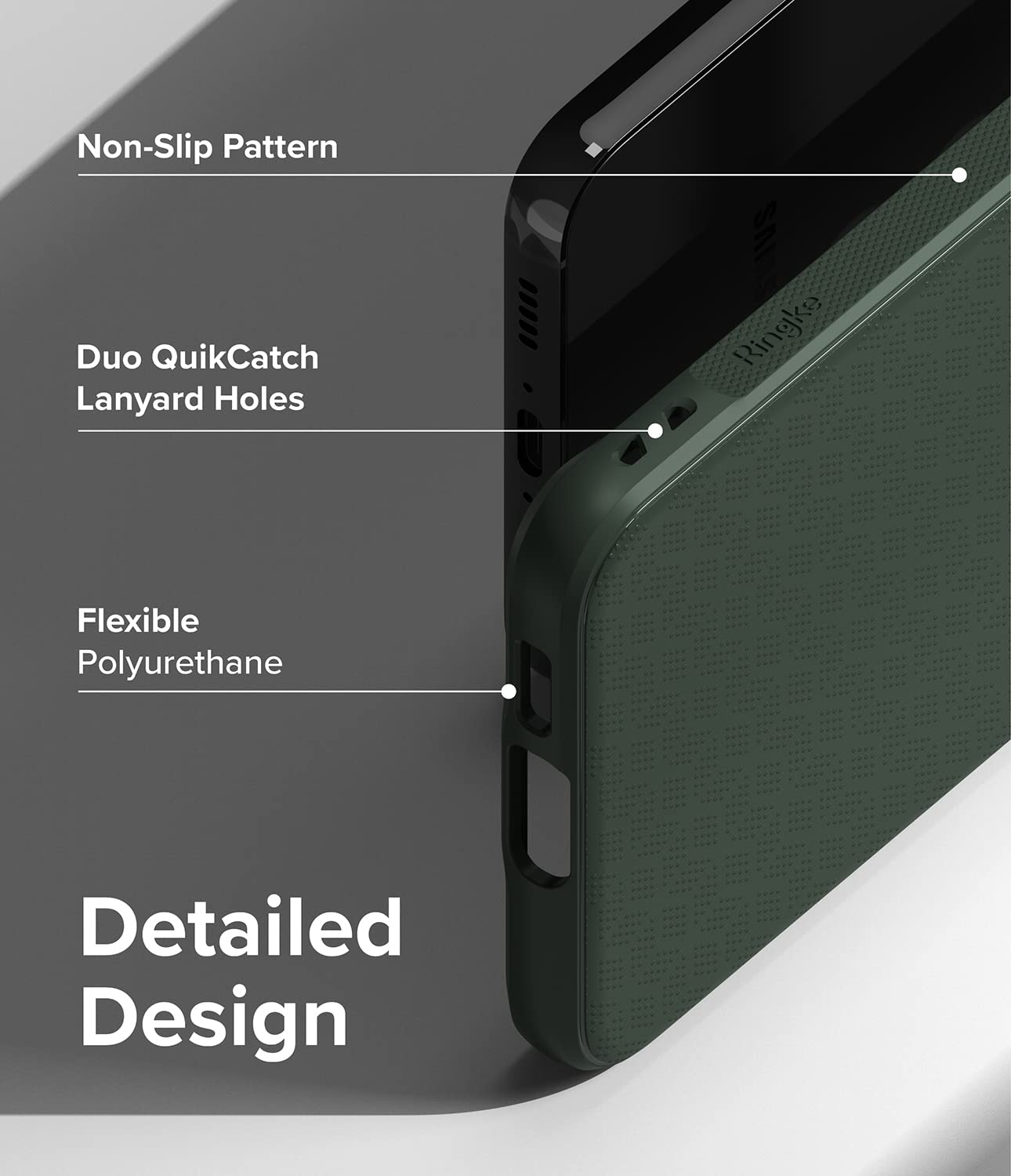 Funda Samsung Galaxy S23 Plus Ringke Onyx Dark Green Antihuellas y Antideslizante