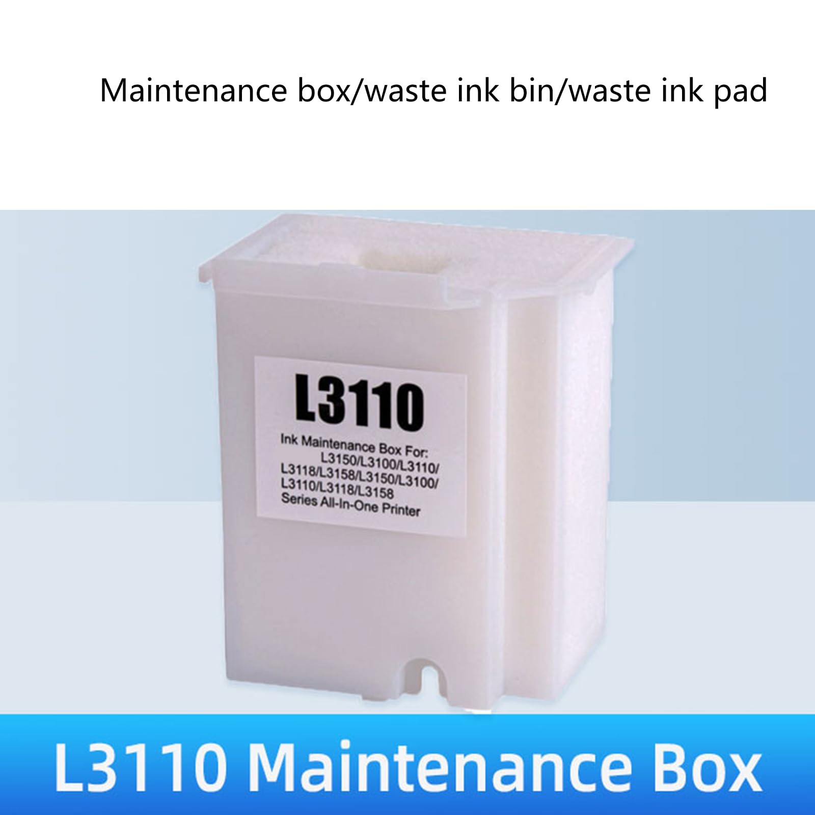 Paquete de Almohadillas de Depósito de Tinta Absorbente para Caja de Mantenimiento Epson Blanca
