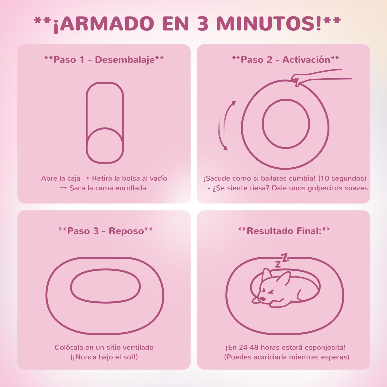 Cama de Dona Spring Blossoms Arcoiris Antideslizante y Mullida para Perro