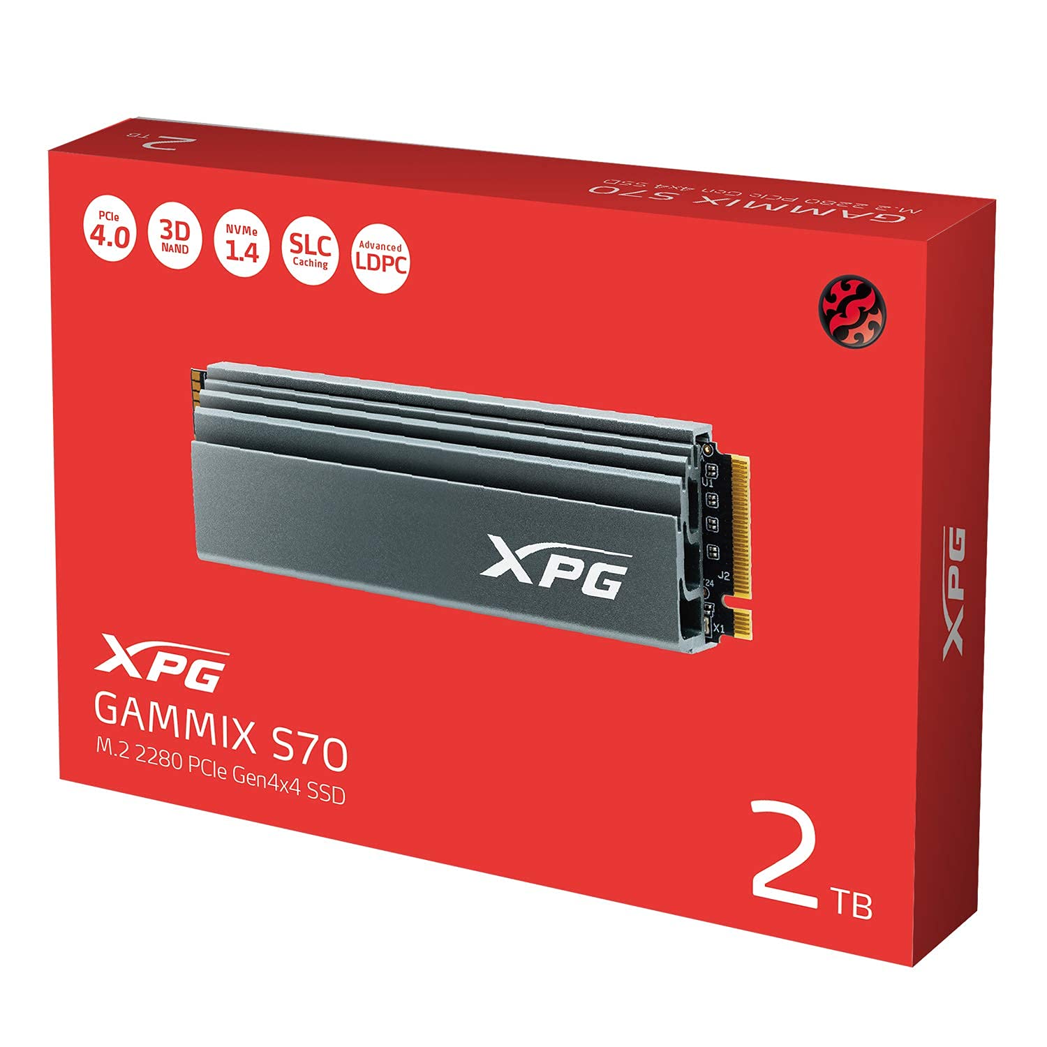 SSD Interno XPG GAMMIX S70 Negro 2TB PCIe Gen 4.4 NVMe 1.4