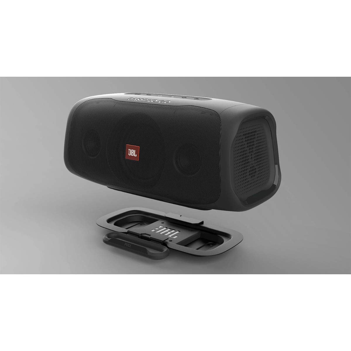 JBL BassPro Go - Subwoofer Alimentado en el vehículo y Altavoz Bluetooth portátil de Rango Completo, Negro