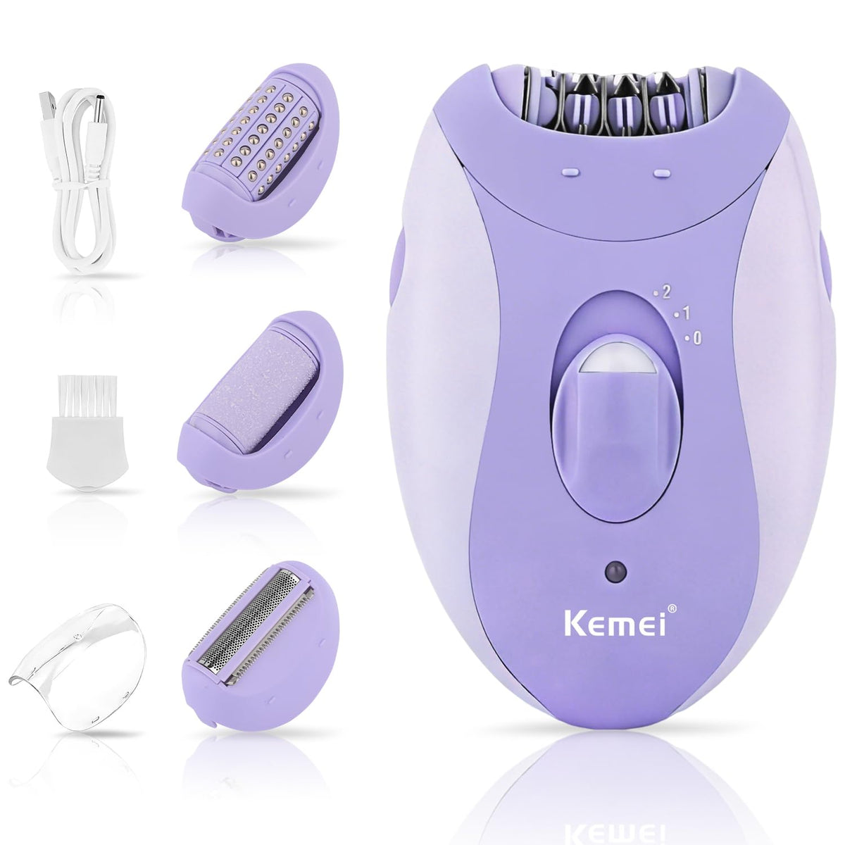 KEMEI 4 en 1 - Depiladora para mujer, para cara, piernas, brazos, km-6037