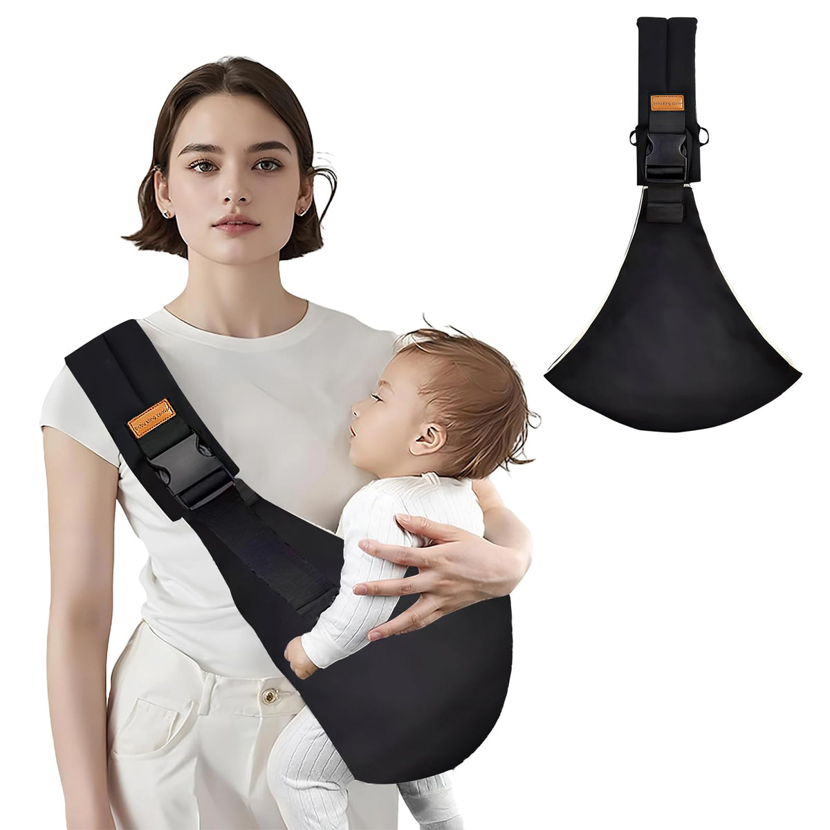 Niños Portador,Niños Portador Ajustable,Asiento Ergonómico Antideslizante para la Cintura,con Capacidad para Soportar Entre 10 y 30 Libras (Negro)