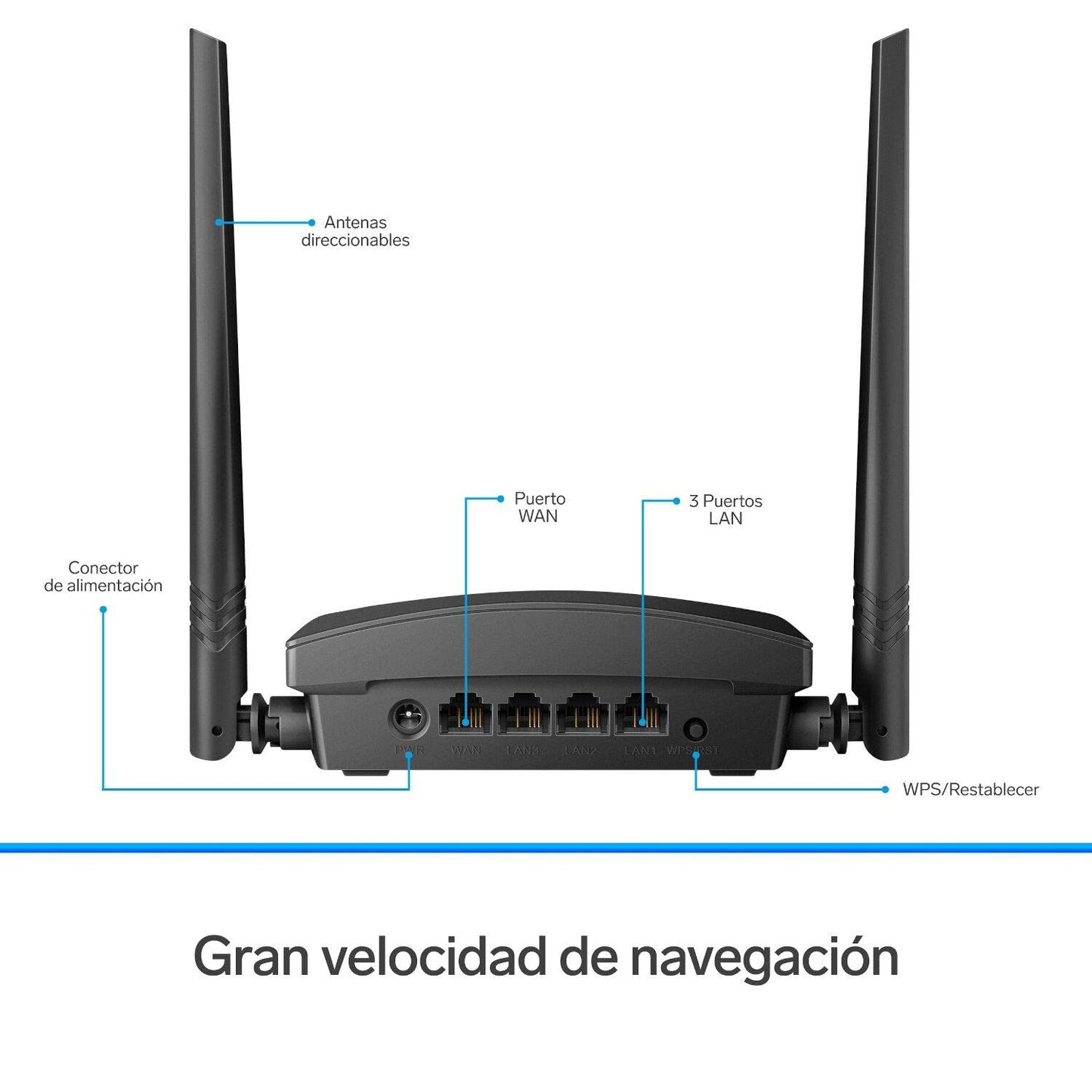 Repetidor Router Wi-Fi STEREN Blanco 20 m Cobertura
