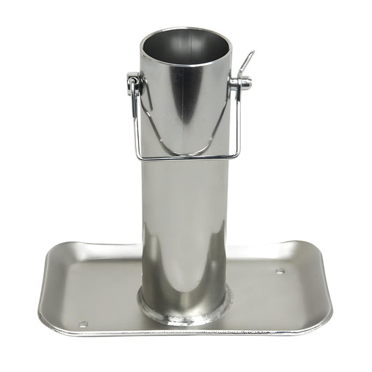 Jeremywell - Placa de pie desmontable para remolque de 5000 libras de capacidad con base de pin para barco con marco en A, caravana, caravana, 7-1/2 pulgadas de longitud de tubo
