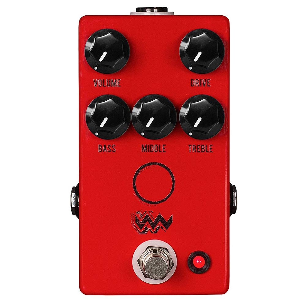 JHS Overdrive Pedal de efectos para guitarra, Angry Charlie, Rojo
