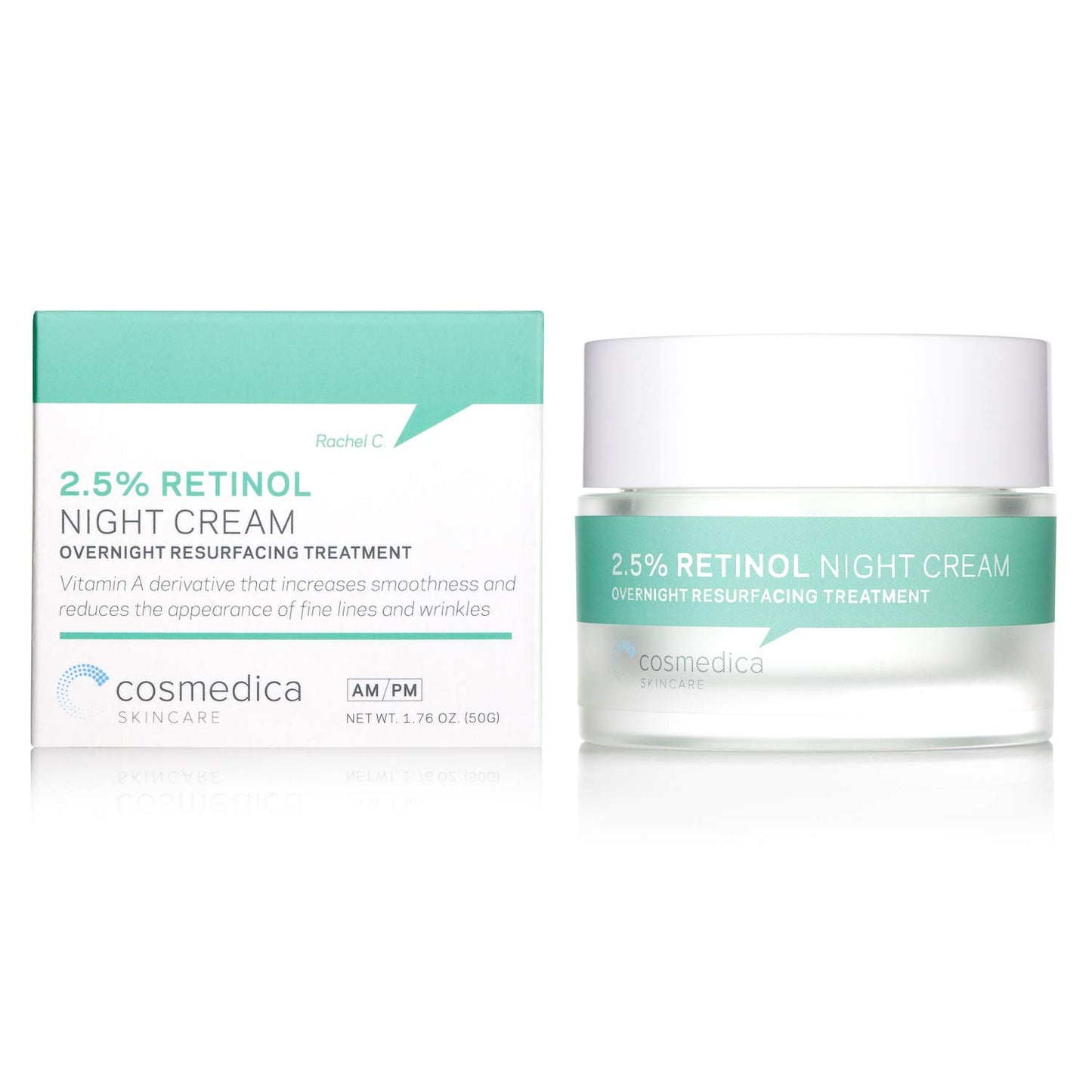 Cosmedica Skincare CREMA DE RETINOL AL 2.5%. Combate el acné y suaviza líneas de expresión. Con Aloe Vera y Extracto de Te verde.