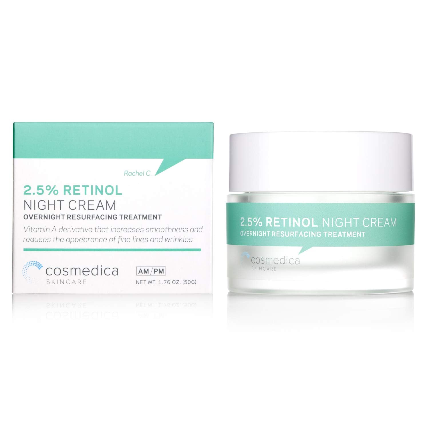 Cosmedica Skincare CREMA DE RETINOL AL 2.5%. Combate el acné y suaviza líneas de expresión. Con Aloe Vera y Extracto de Te verde.