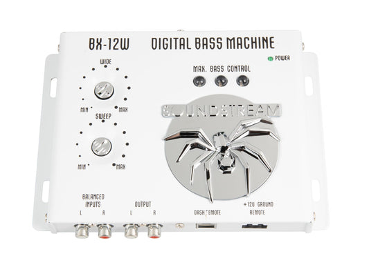 Soundstream BX-12W Digital Bass Processor with Remote (White)