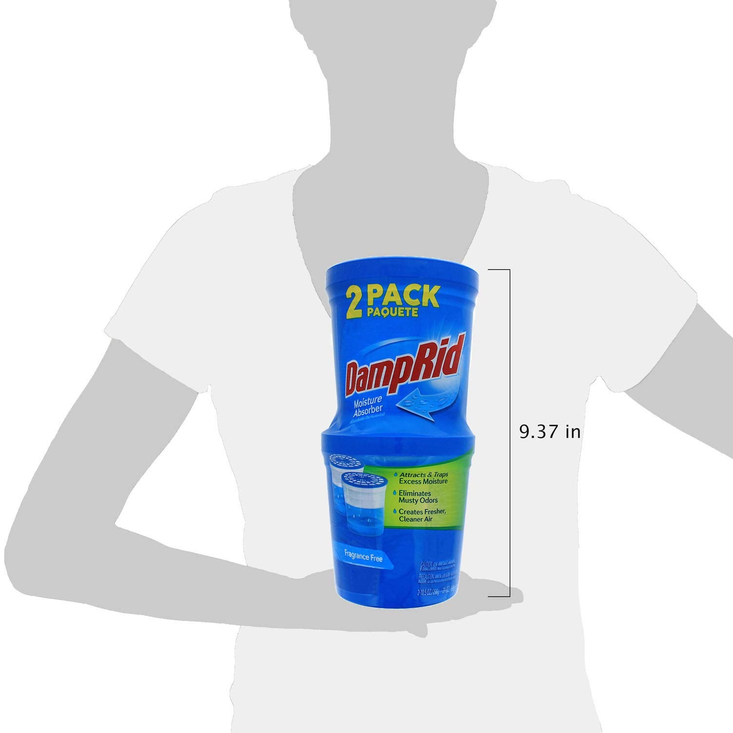 DampRid Fg60 - Absorbente de humedad rellenable, sin fragancia