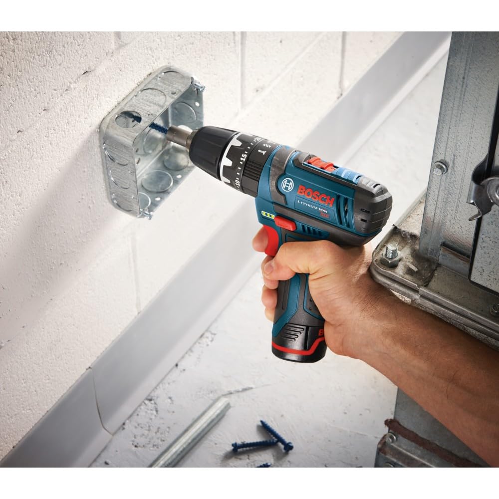 BOSCH PS130N 12V Max 3/8 pulgadas. Taladro de martillo/destornillador (herramienta desnuda), azul