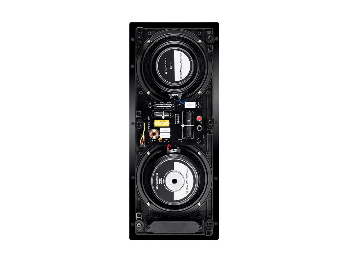 Mono 3-Way Carbon Fiber In-Wall Column Speaker - 6.5 Inch (Each) with Ribbon Tweeter - Amber Series