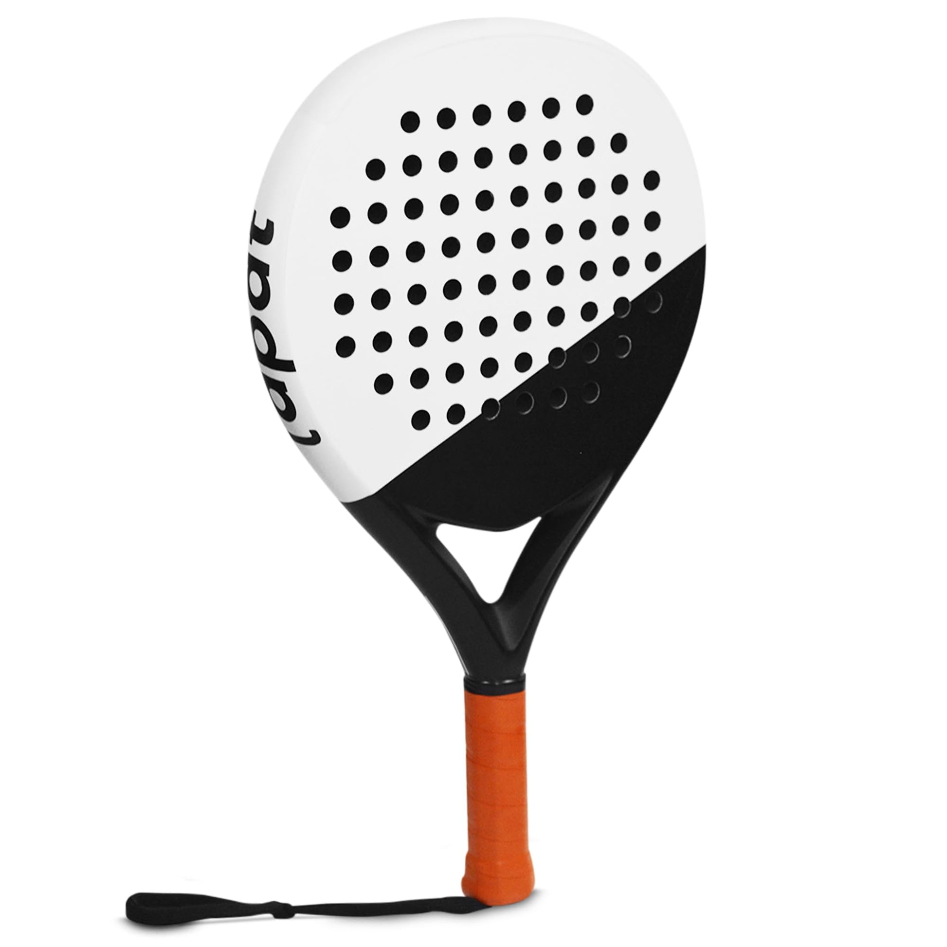 LAPAT Padel Racket with Cover Bag - Carbon Surface with EVA Memory Foam- Paddle Tennis Racquets Lightweight (White Retro)