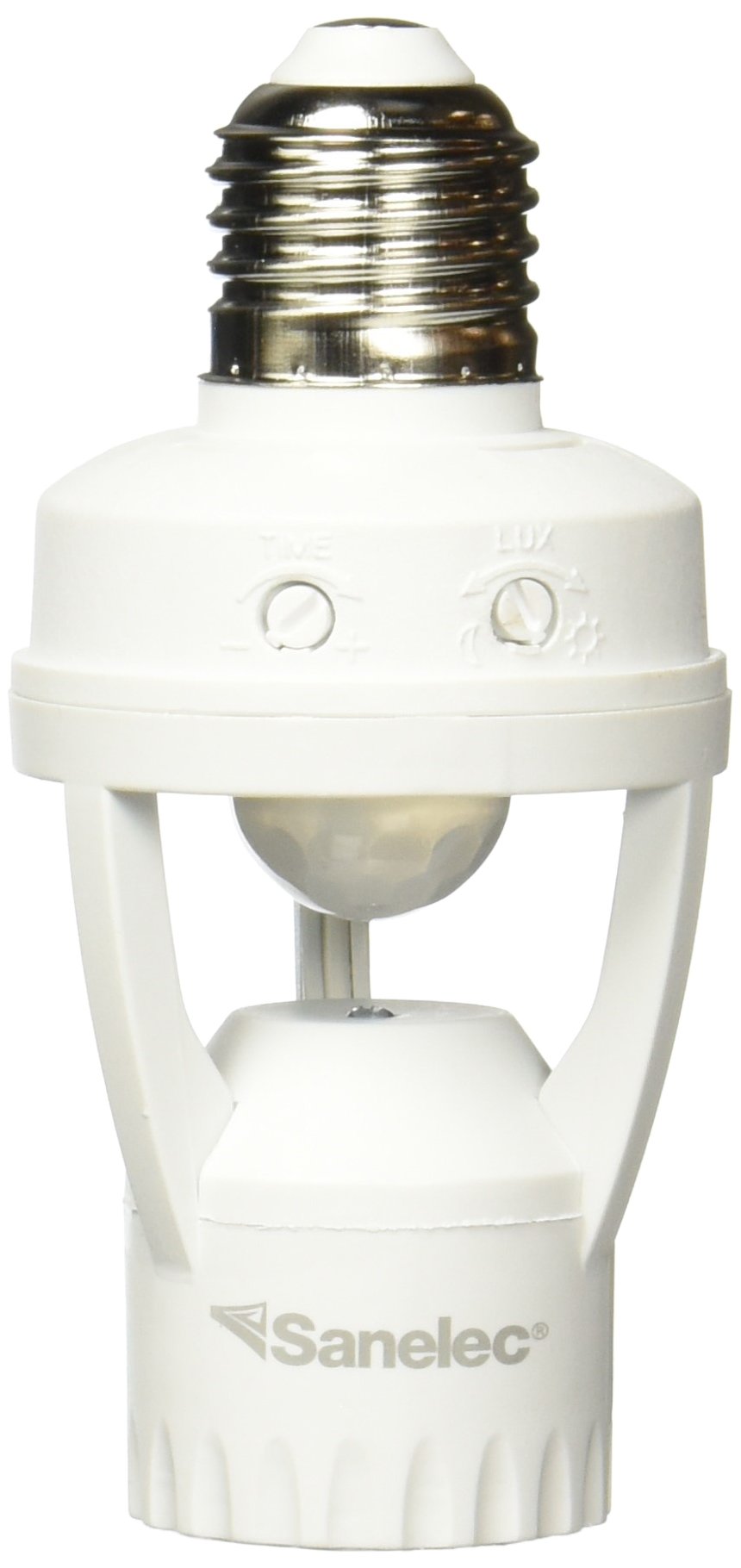 Portalámpara Sanelec Blanca con Sensor de Movimiento Modelo 1280
