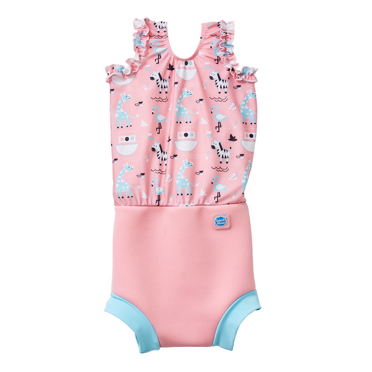 Splash About Girl's Happy Nappy Swim Diaper Swimsuits (Nina's Ark, 2-3 Years)