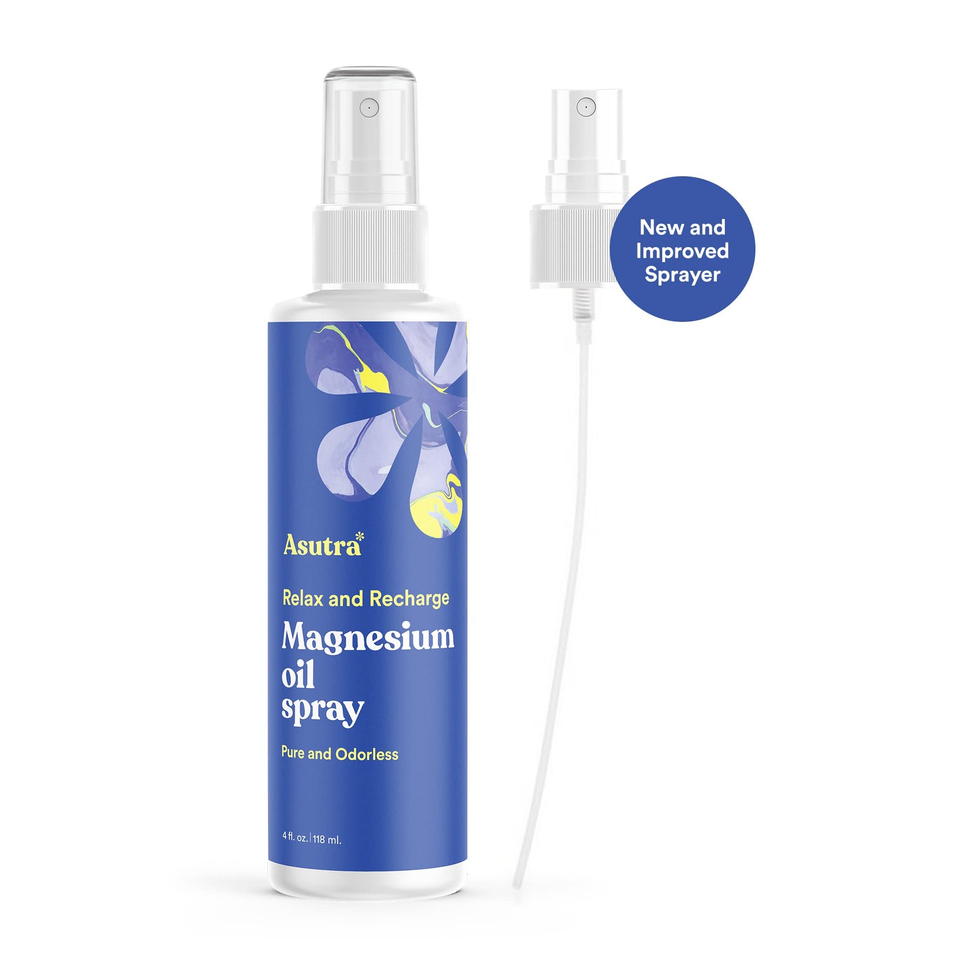 ASUTRA Pulverizador de aceite de magnesio puro de zechstein, triple filtrado, menos picor y menos óxido/absorción transdérmica rápida, ultra puro y potente + libro electrónico de magnesio gratis, Two 4oz Bottles (Value Pack) + FREE E-Book