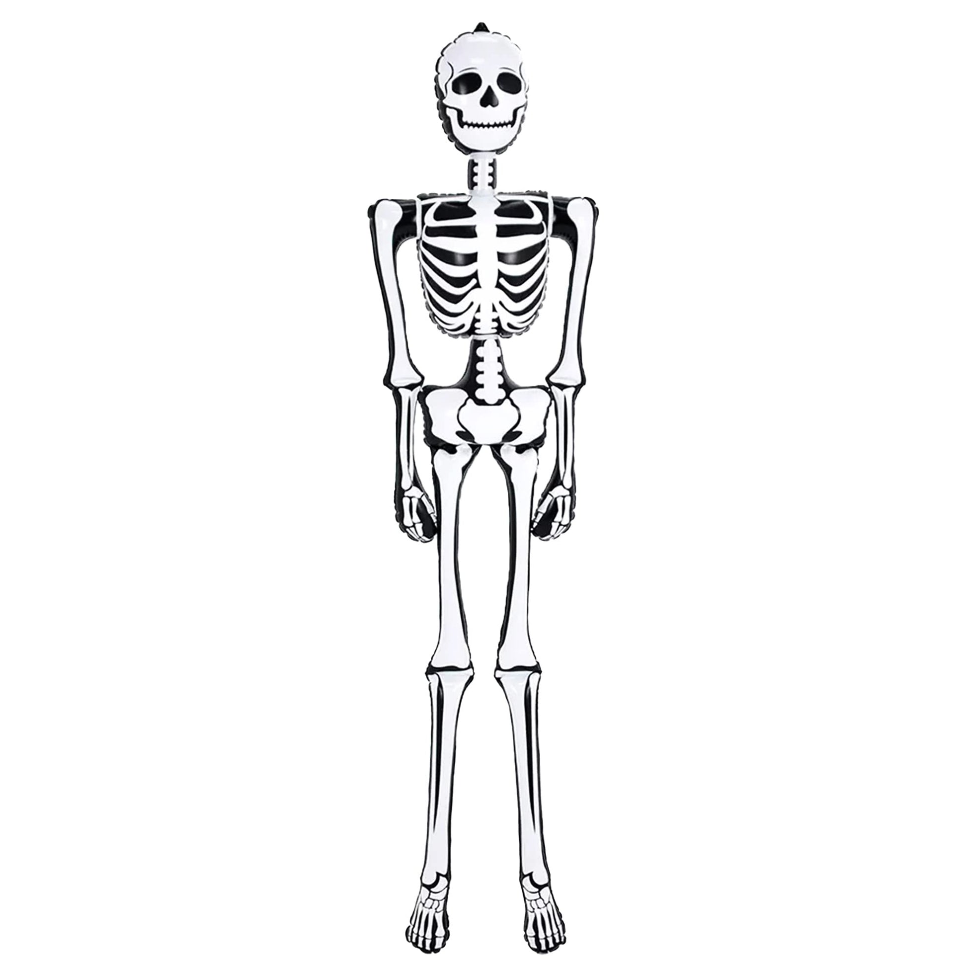 ArtCreativity - Decoración inflable de esqueleto de Halloween de tamaño real (6 pies de altura), bonita y espeluznante decoración del hogar | para uso en interiores y exteriores | Suministros de