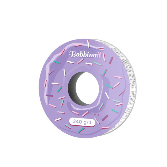 STALEKS Pro Bobbinail - Lima desechable, color blanco, autoadhesiva, rollo Expert, para dispensador de limas de donut, grano 240, 6 m
