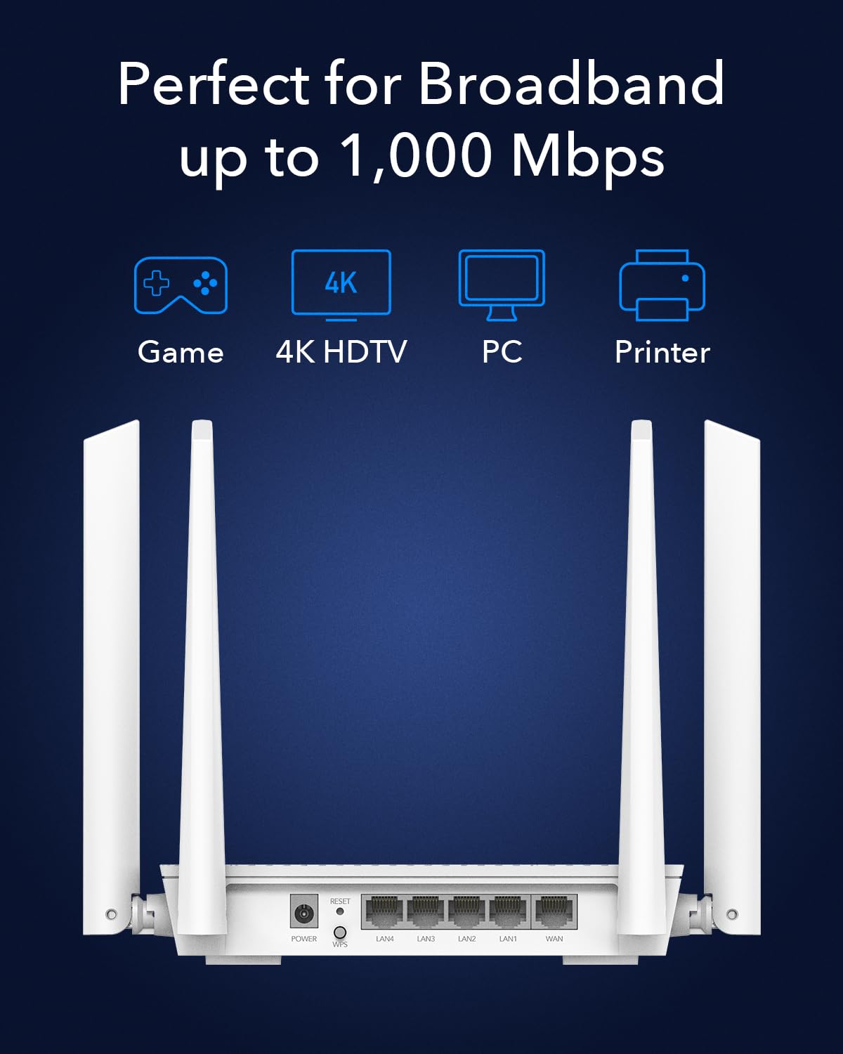 Cudy WR3000S AX3000 - Enrutador WiFi de doble banda 6, 5 puertos Gigabit Ethernet RJ45, 4 antenas, MU-MIMO, OpenVPN, Wireguard, Zerotier, Ipsec VPN, Cloud APP