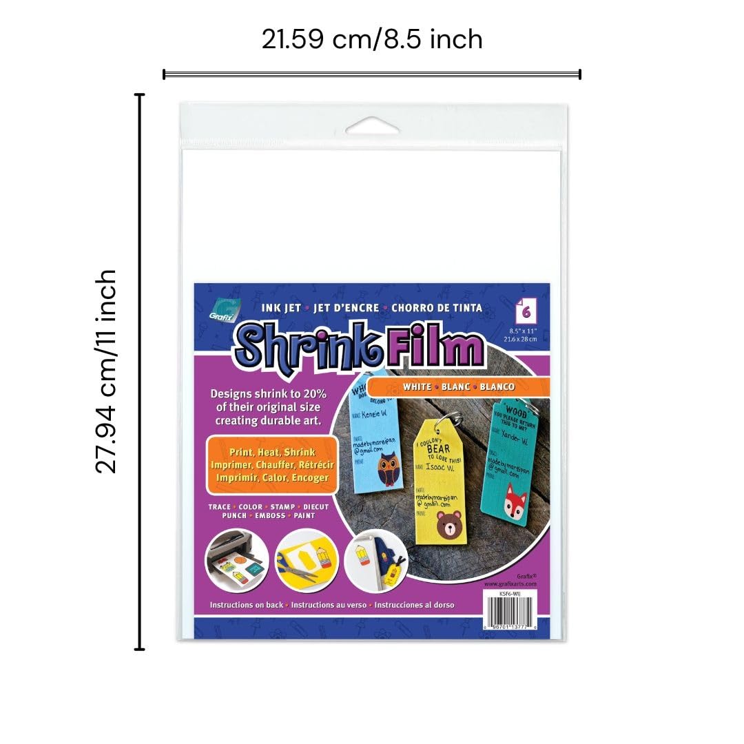 Papel Retráctil Grafix Blanco Inkjet Imprimible Paquete de 6