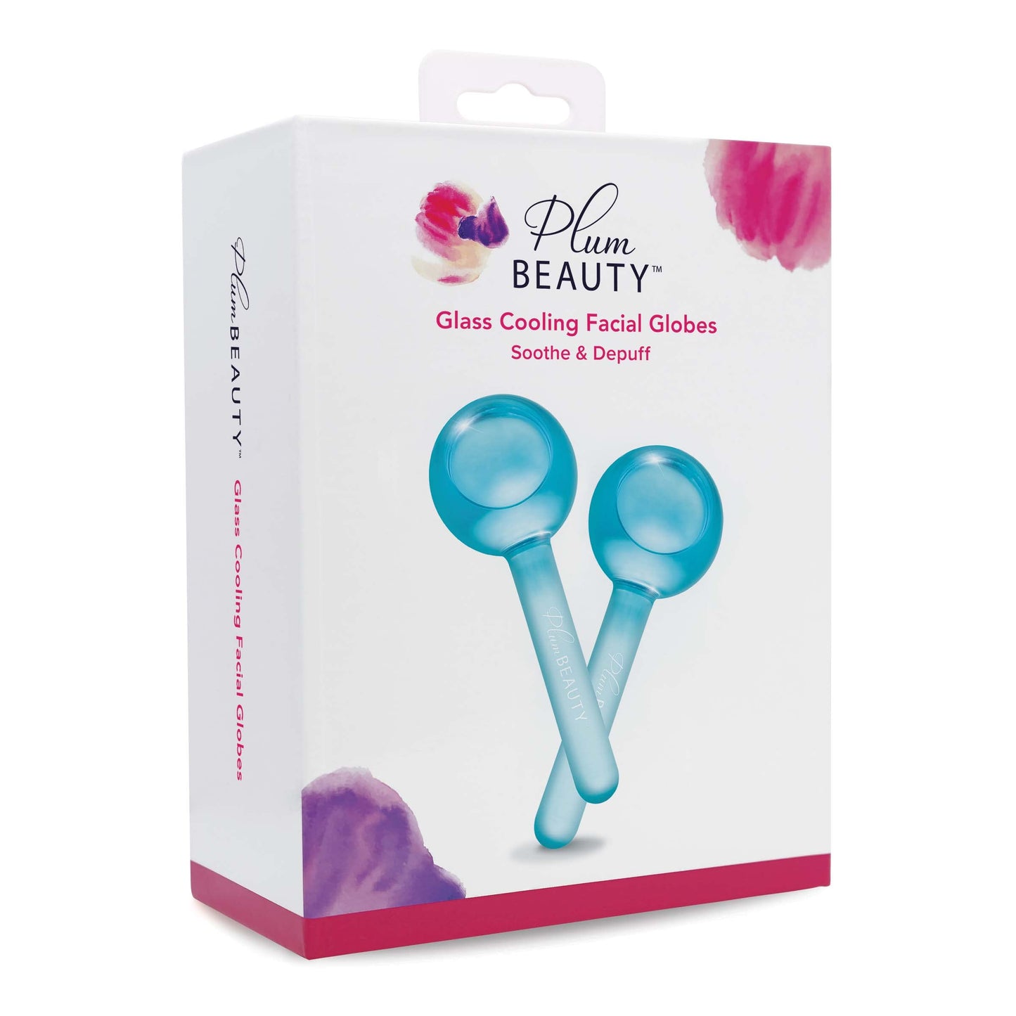 Plum Beauty, Globos de enfriamiento facial de cristal, reducen la hinchazón facial, aumentan la circulación sanguínea