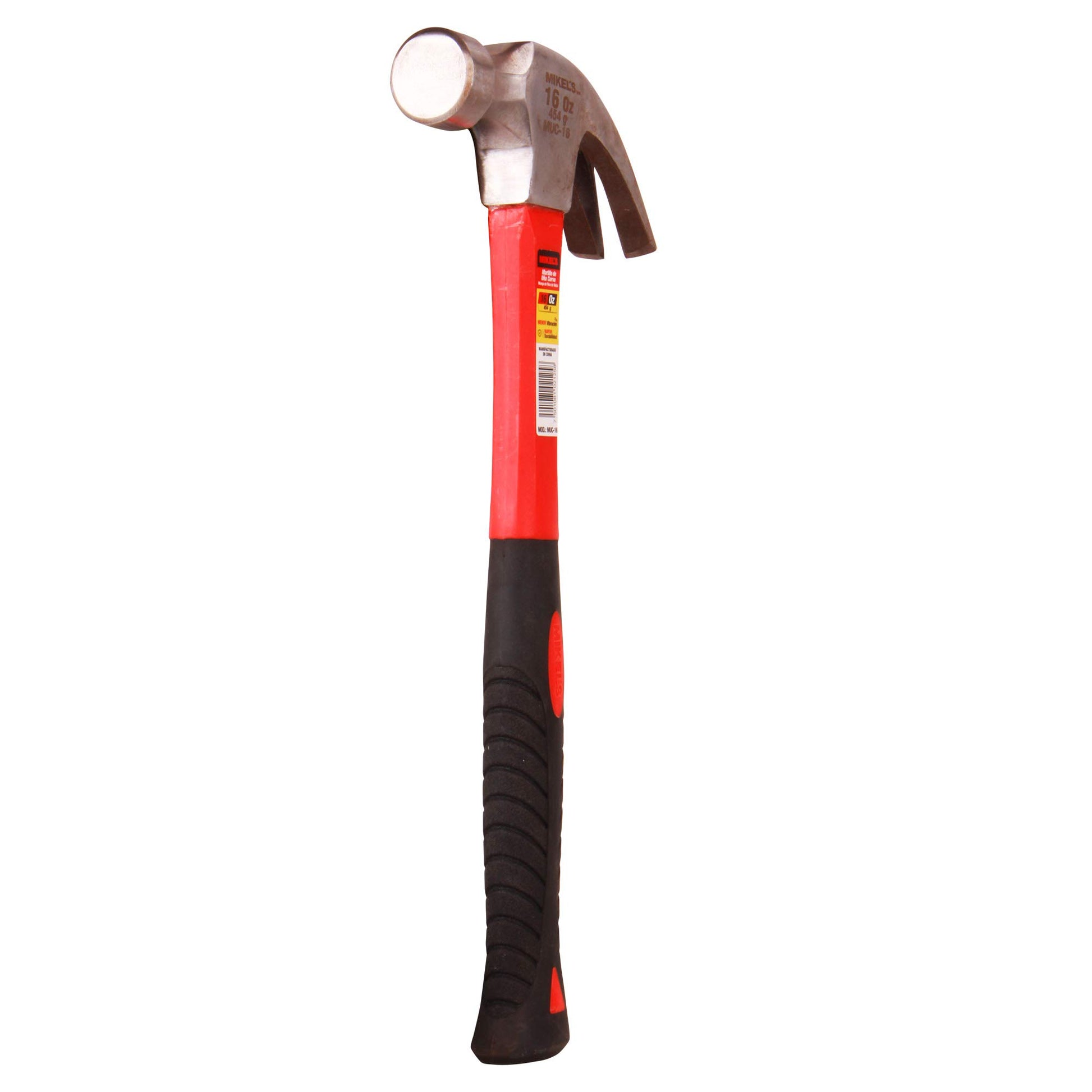 Martillo de Uña Curva Mikel's Negro Mango de Fibra de Vidrio 16 oz