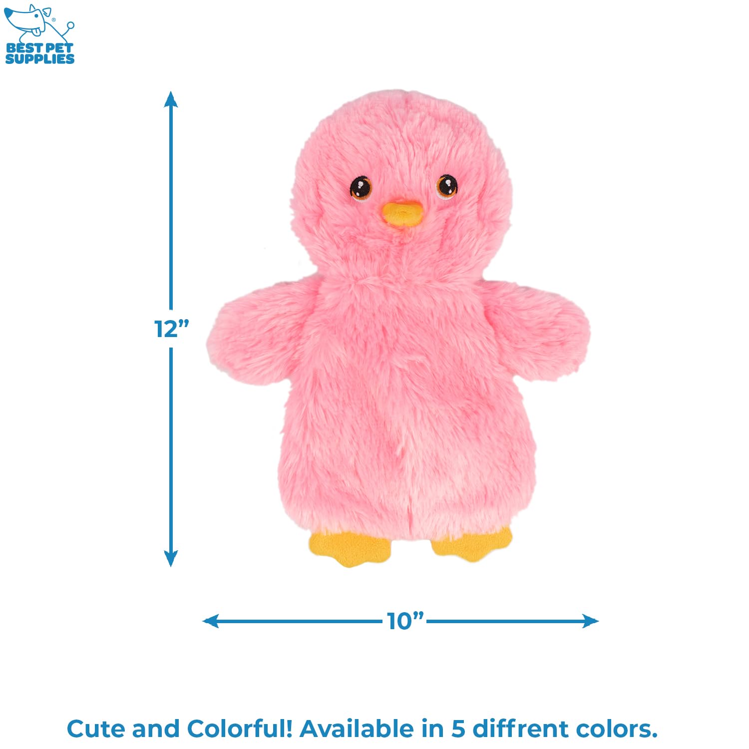 Best Pet Supplies - Juguetes de Peluche para Perros de Pollo Arrugado para Juegos interactivos, Cachorros y Adultos Mayores, Forma de Juguete de Pollo Colorido, Lindo y mimoso, Pollo Arrugado (Rosa)