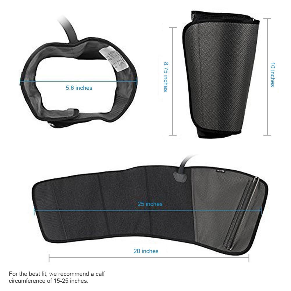 CINCOM Leg Massager for Circulation Air Compression Calf Wraps with 2 Modes 3 Intensities and Helpful for RLS and Edema