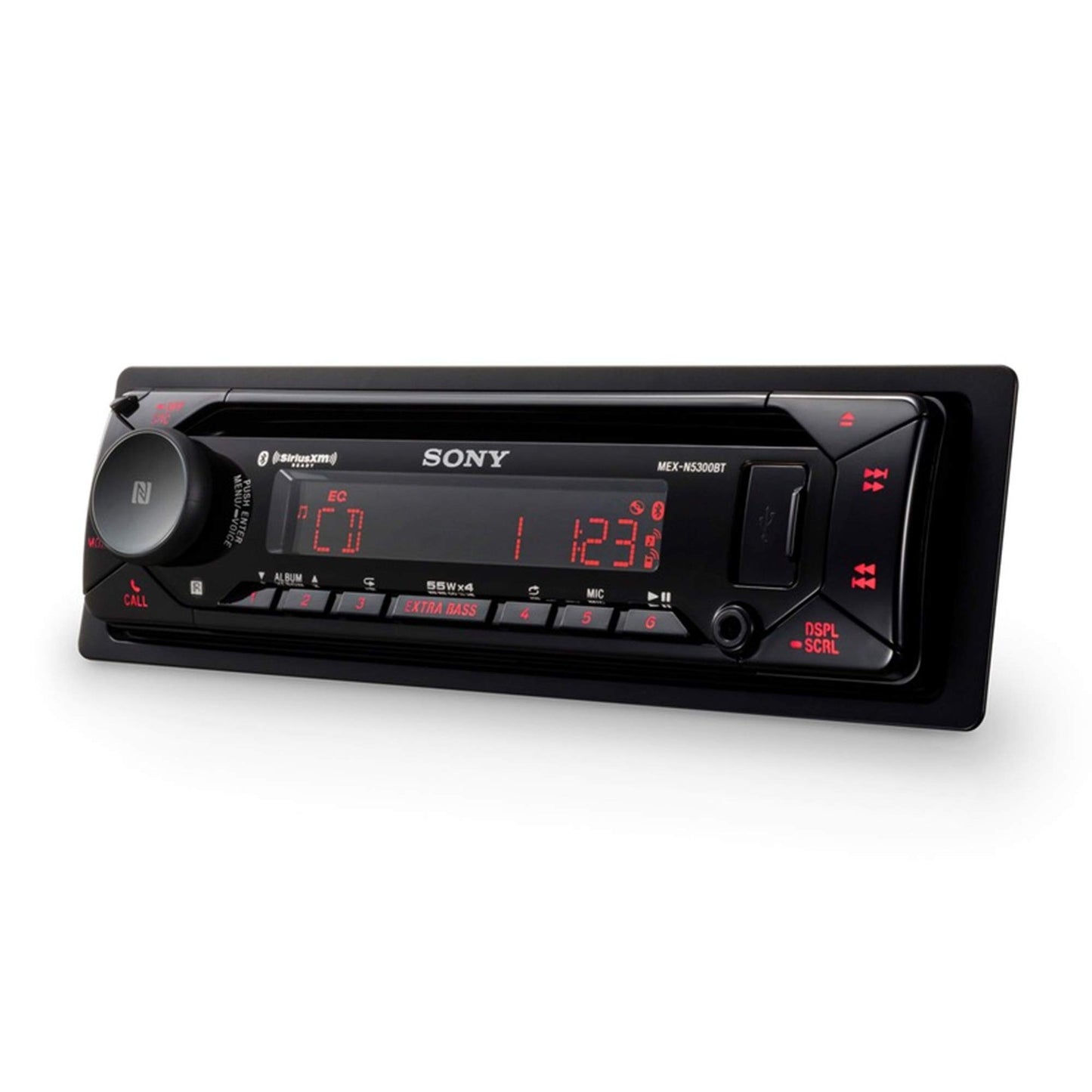 Sony MEX-N5300BT - Radio estéreo para Coche con Bluetooth, Reproductor de CD, USB/AUX, Radio, Single DIN