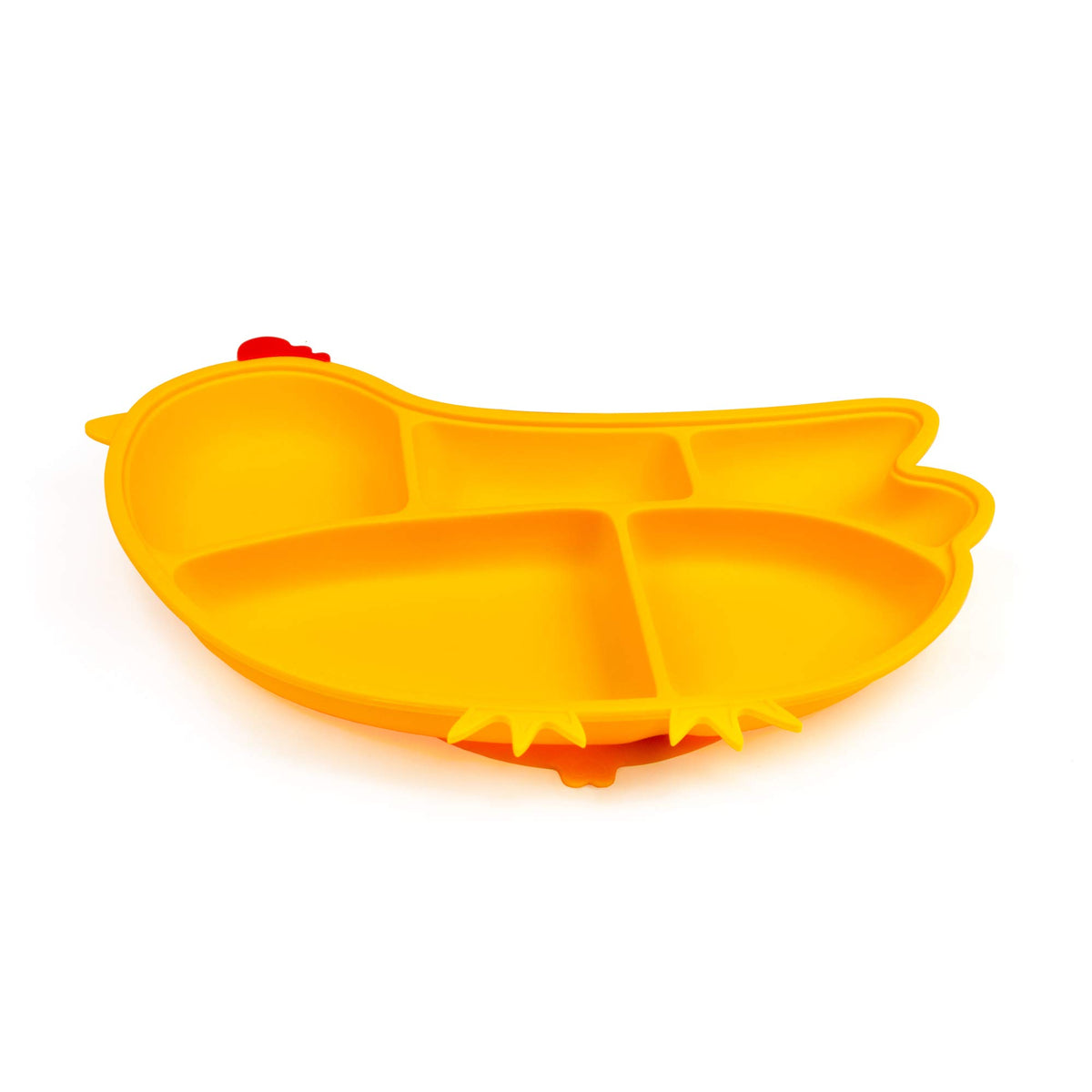 Innobaby Din Din Smart - Plato de silicona para pollo, diseño de niños, Amarillo