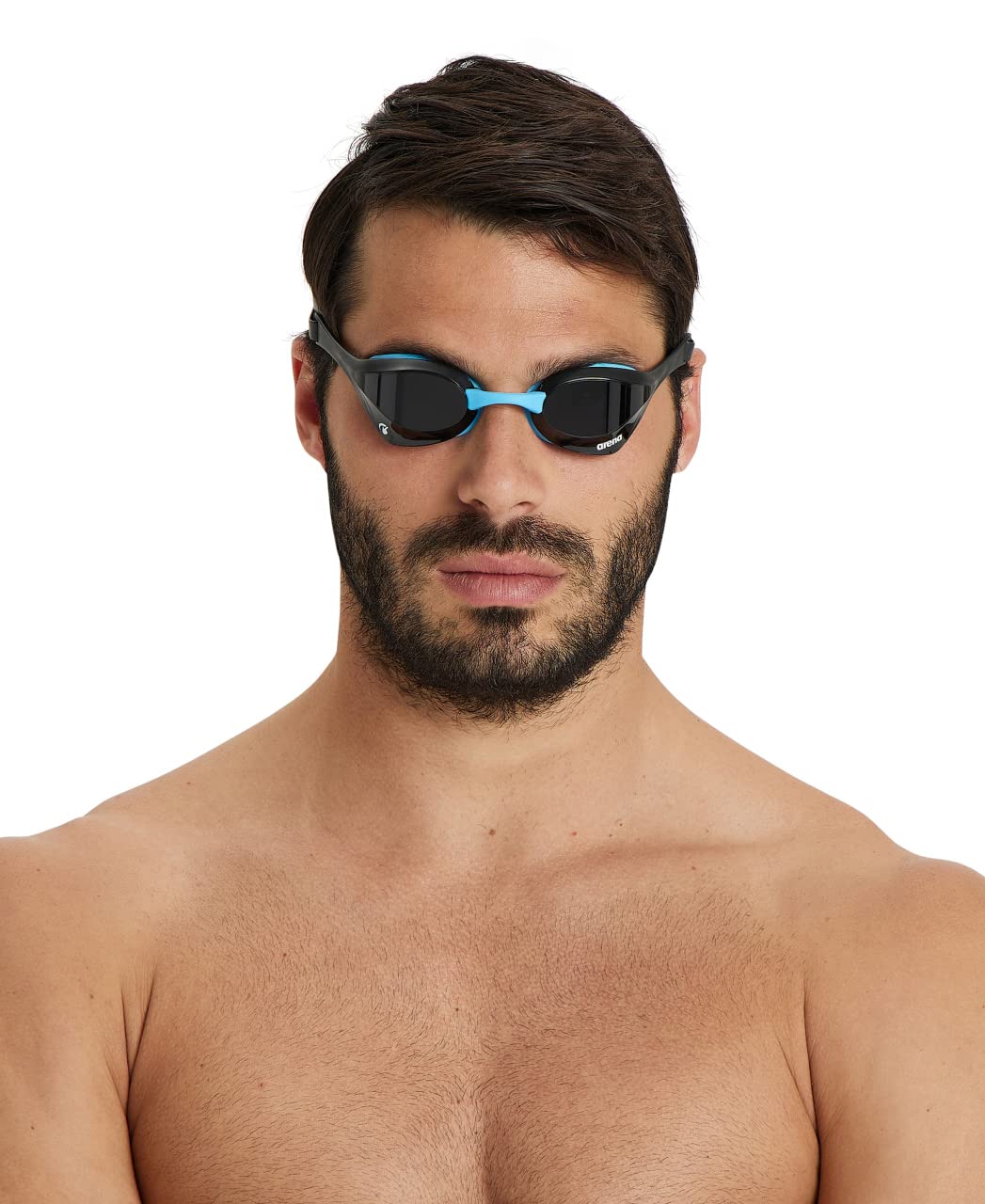 arena Cobra Ultra Swipe Racing - anteojos de natación para hombres y mujeres, lente sin espejo, antivaho, protección UV, azul/negro